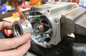 Siemens Simotics Motor - Resolver Analog Feedback device being fitted